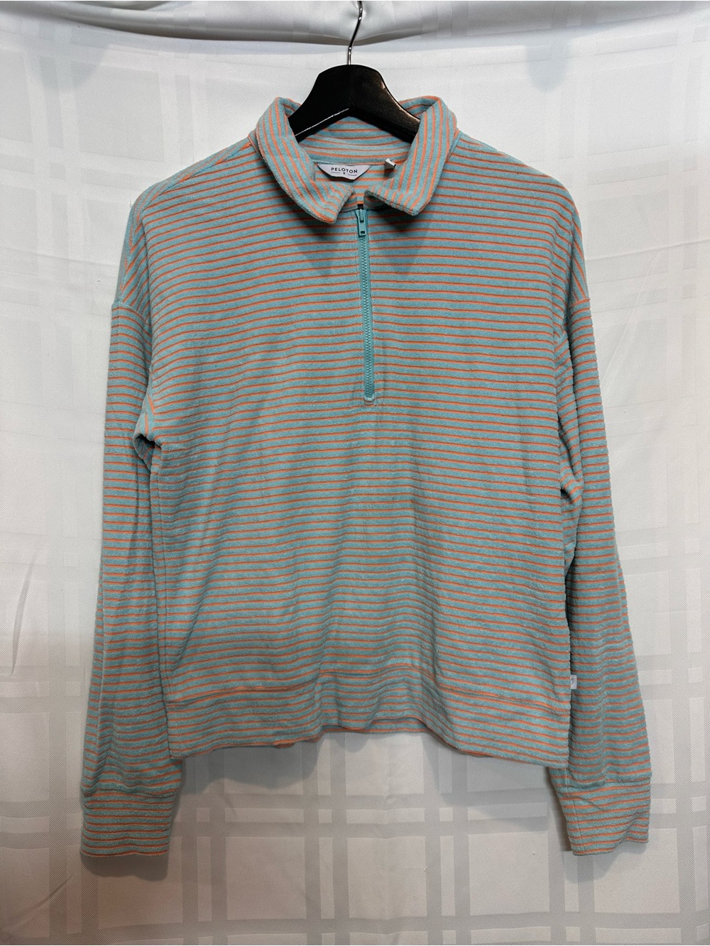 Peloton Women's Striped 1/4 Zip
Pullover Sweatshirt - Size S